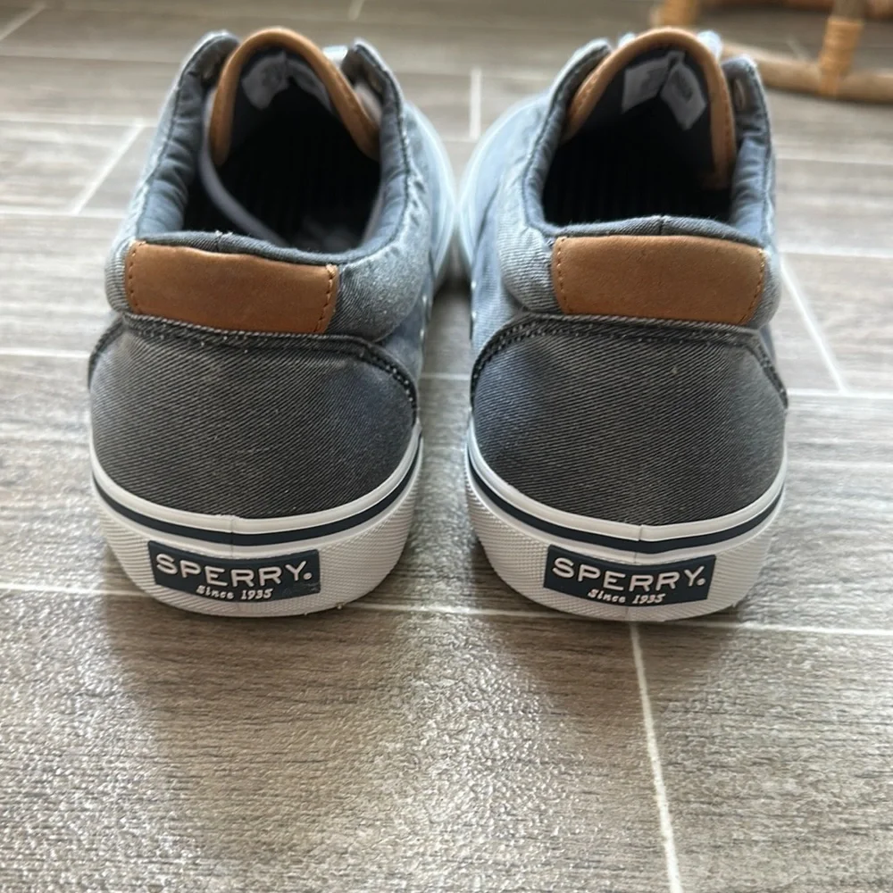 Sperry Gray and Brown Sneakers with Canvas Upper